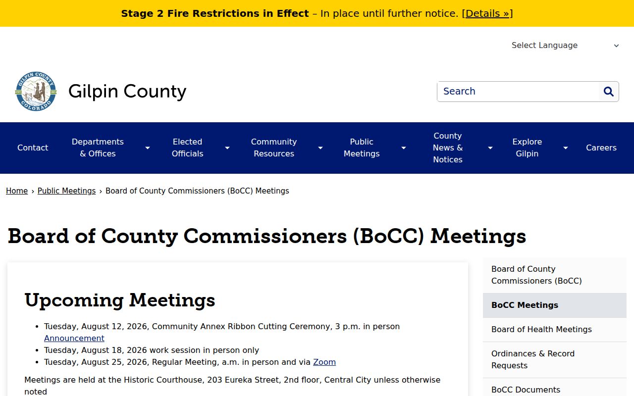 Historic courthouse context for Central City court docket research